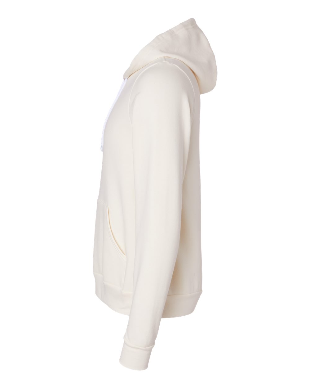 Left View of Natural Sponge Fleece Hoodie - 3719