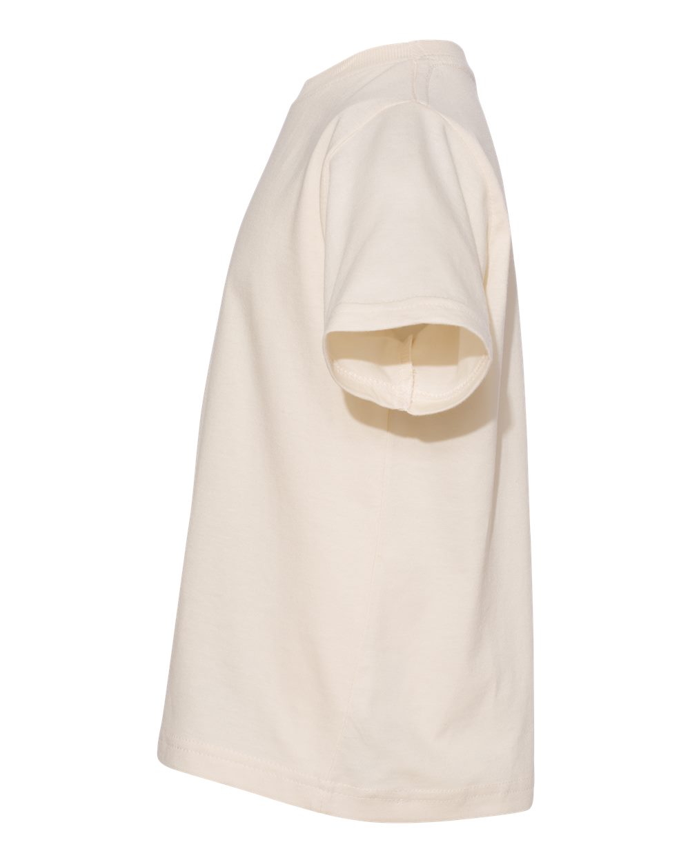Left View of Natural Toddler Fine Jersey Tee - 3321