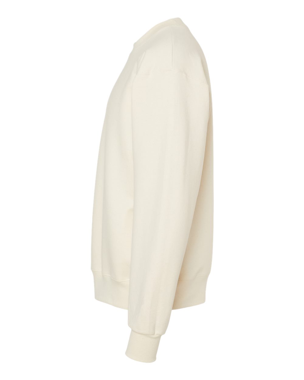 Left View of Natural Ultimate Cotton® Crewneck Sweatshirt - F260