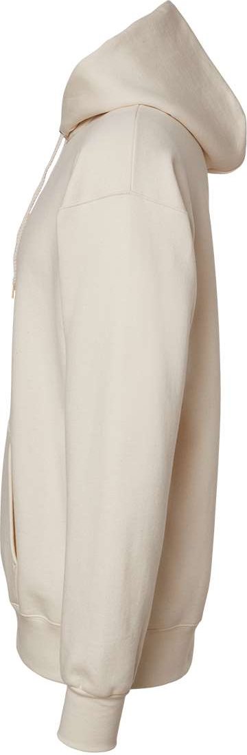 Left View of Natural Ultimate Cotton® Hooded Sweatshirt - F170