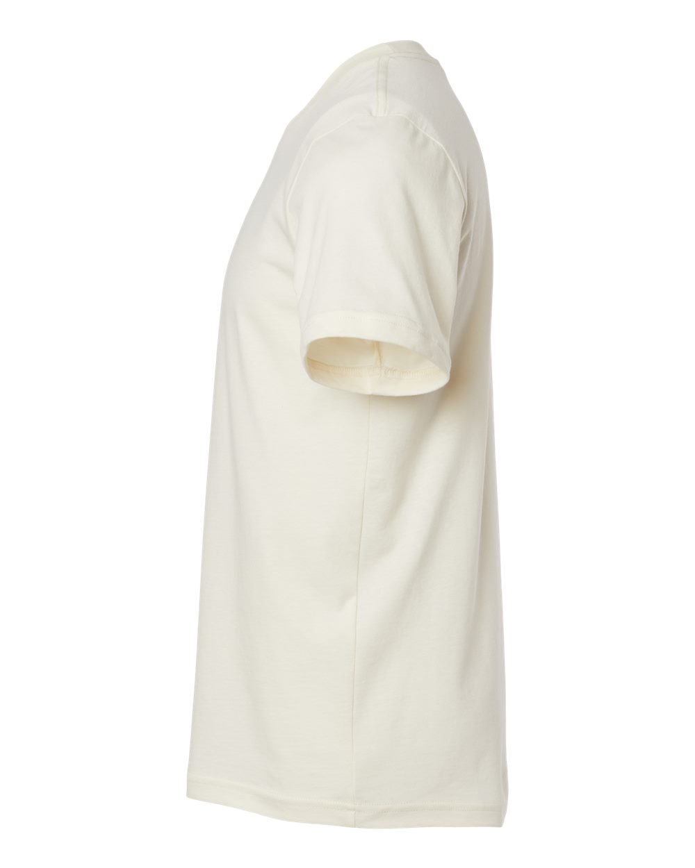 Left View of Natural USA-Made Jersey Tee - 3001U