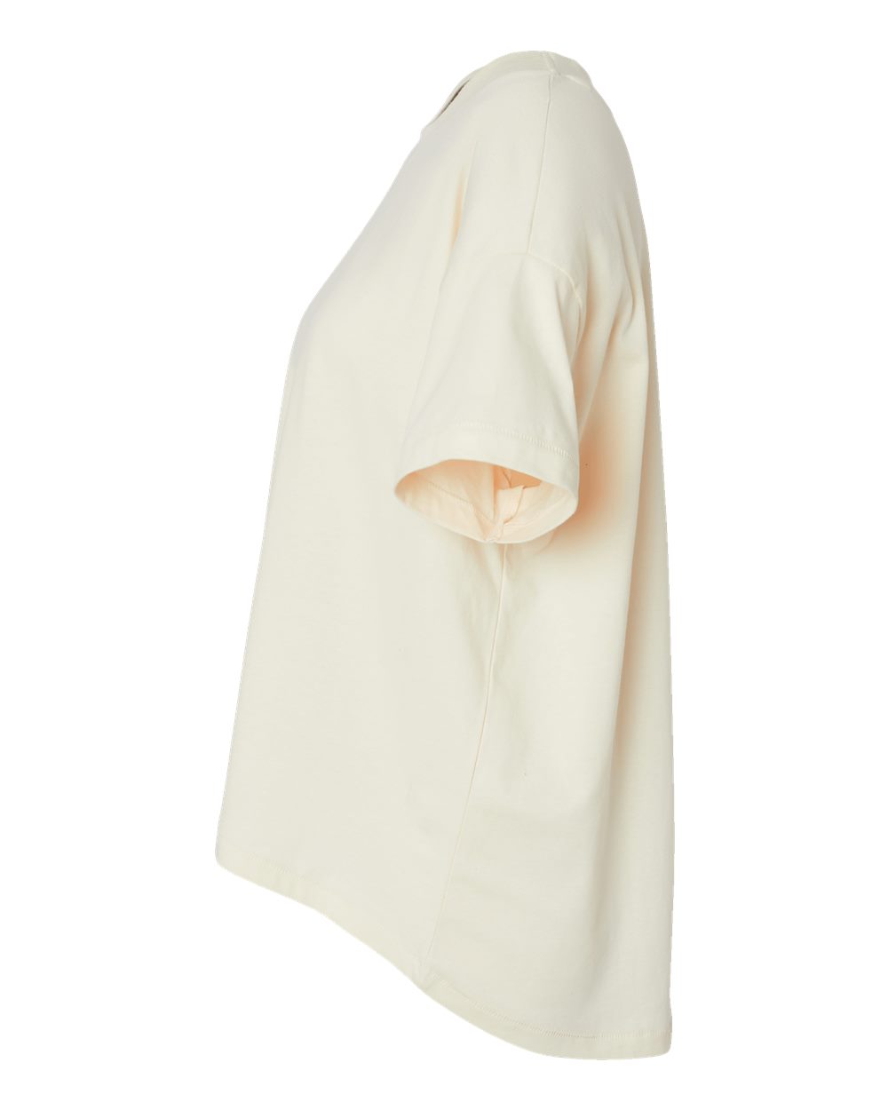 Left View of Natural Women's Hi-Lo Tee - 3519