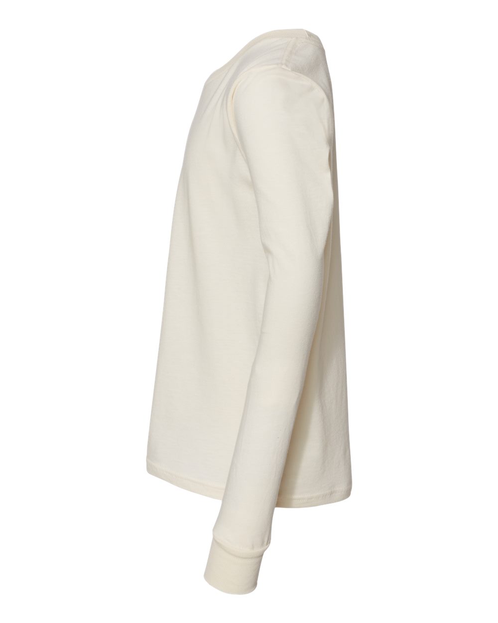 Left View of Natural Youth Jersey Long Sleeve Tee - 3501Y