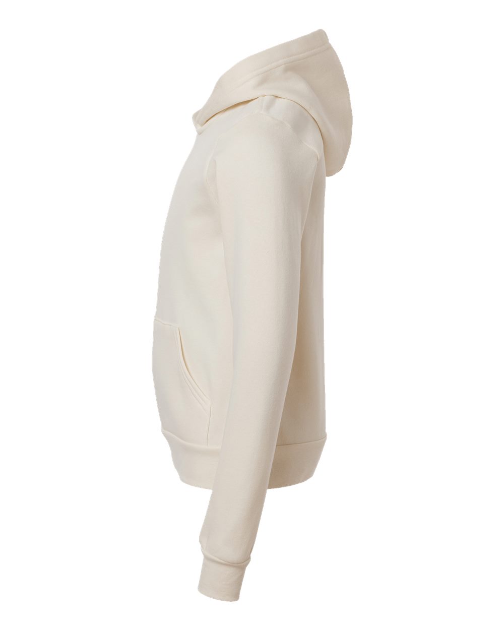 Left View of Natural Youth Sponge Fleece Hoodie - 3719Y