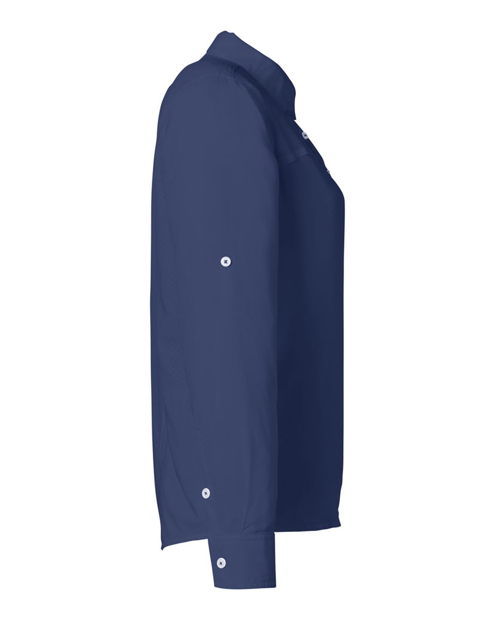 Left View of Naval Academy Women's Tide Point Long Sleeve Shirt - H615006