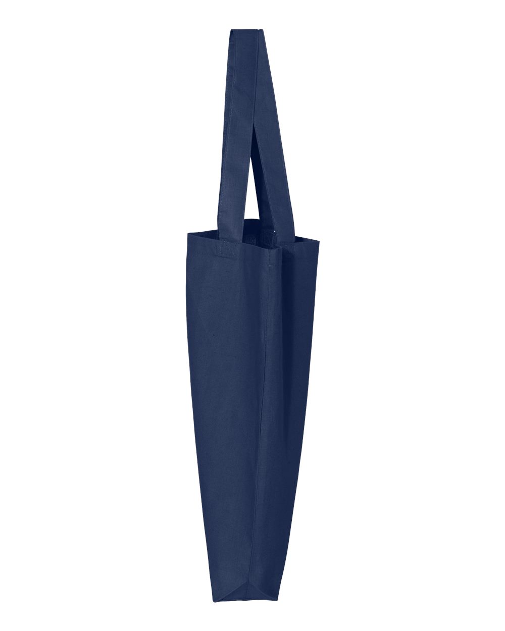 Left View of Navy 12L Economical Tote - QTBG