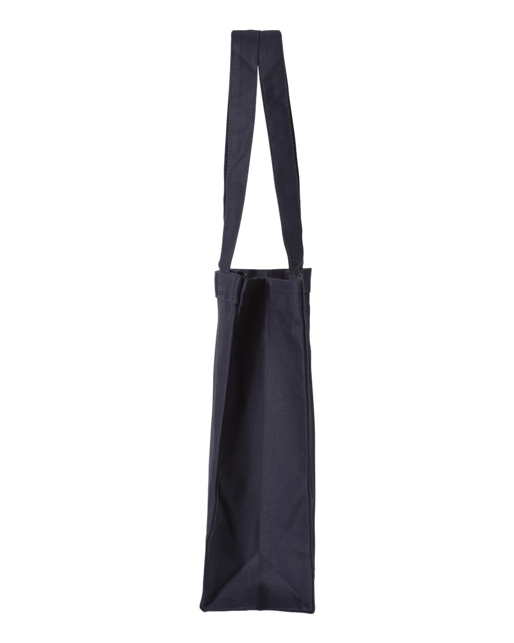 Left View of Navy 12L Gussetted Shopping Bag - Q1000