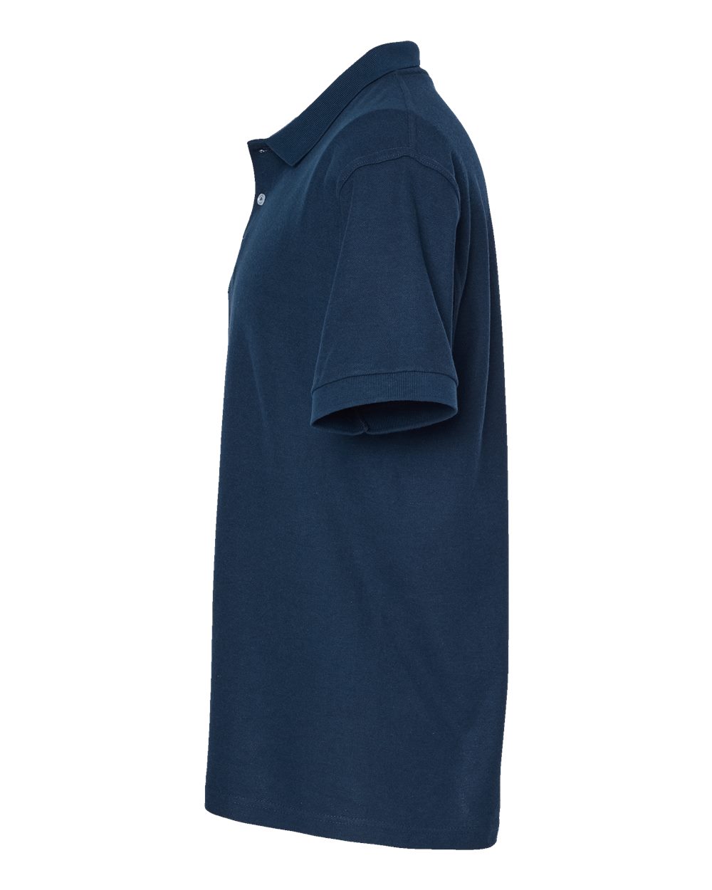 Left View of Navy 50/50 Sport Pique Polo - 400