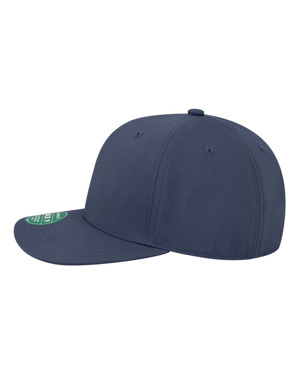 Left View of Navy Back Nine Cap - B9A