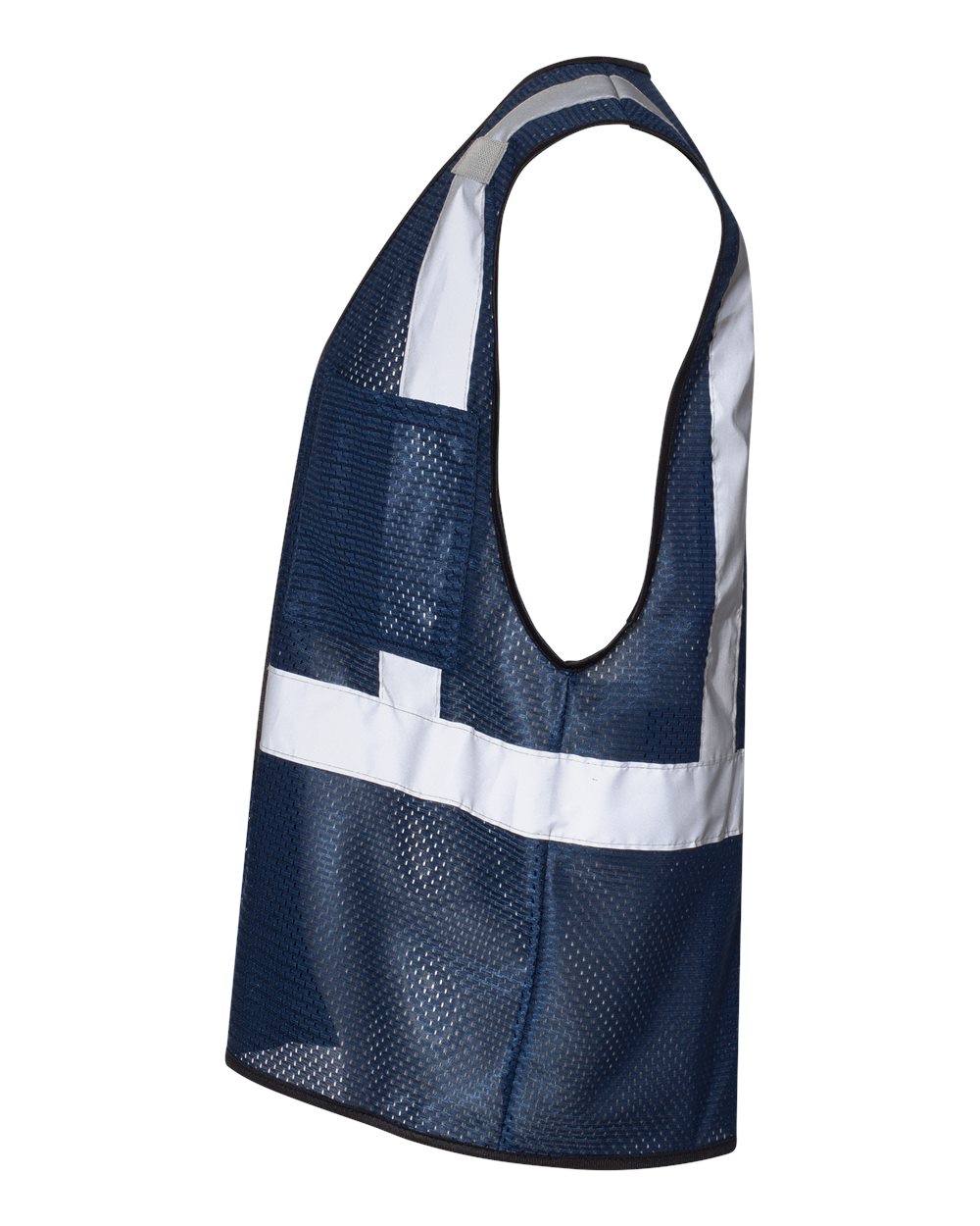 Left View of Navy Blue - B127 EV Series® Enhanced Visibility Non-ANSI Vest - B120-131