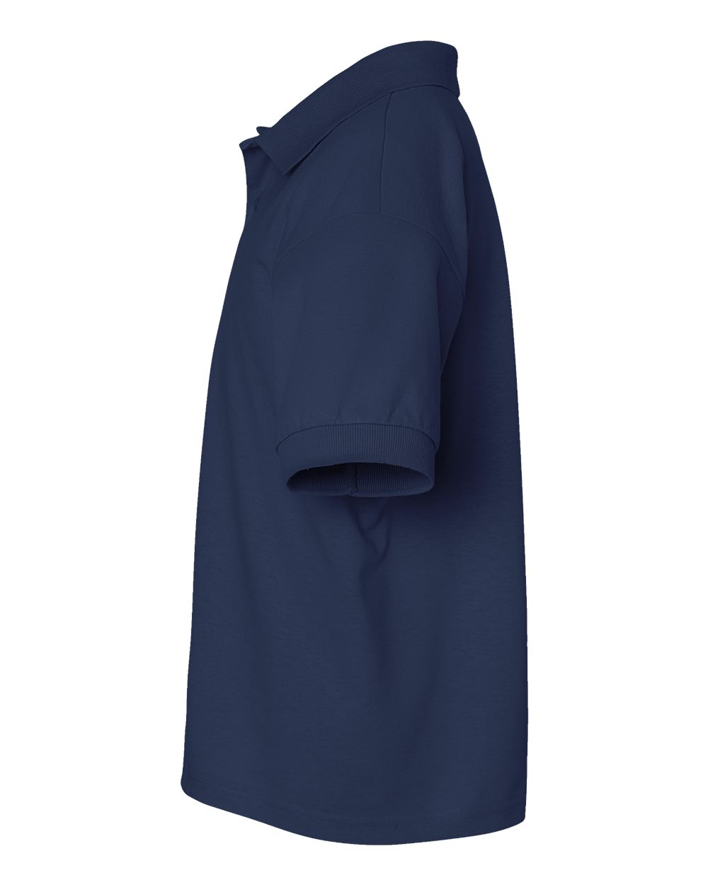 Left View of Navy DryBlend® Youth Jersey Polo - 8800B
