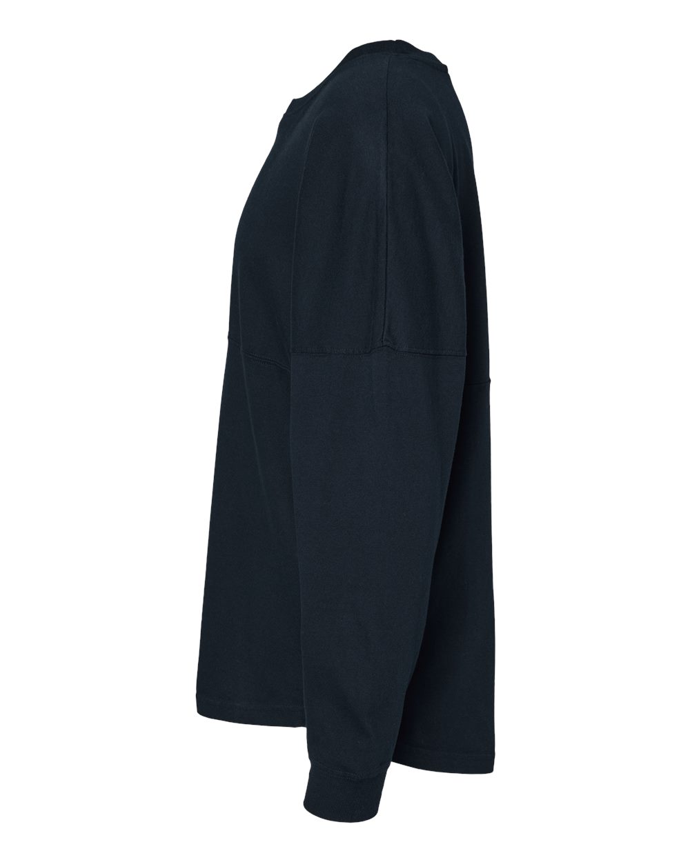 Left View of Navy Game Day Jersey Long Sleeve T-Shirt - 8229