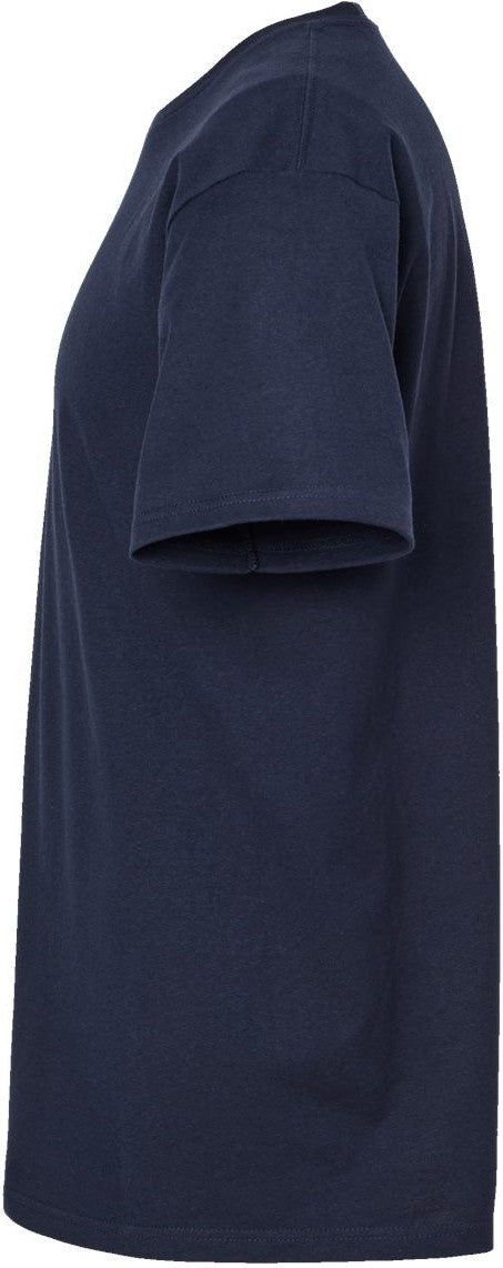 Left View of Navy Heavyweight Jersey T-Shirt - 290