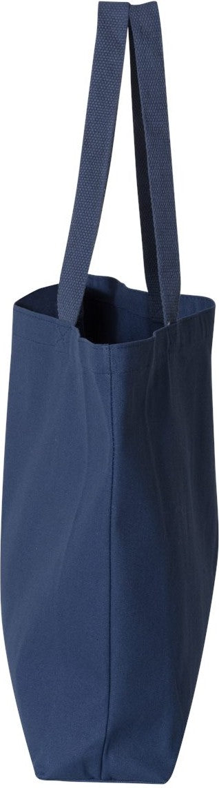 Left View of Navy Isabella Tote - 8503