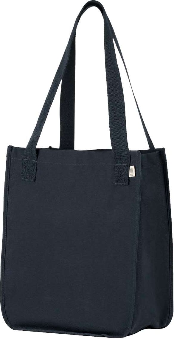 Left View of Navy Market Tote - EC8040