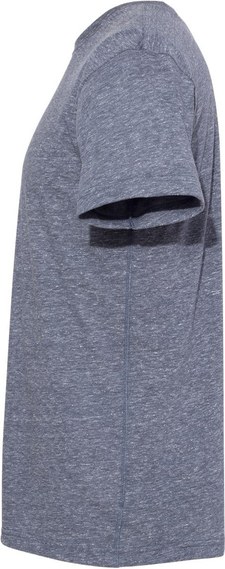 Left View of Navy Melange Harborside Mélange Tee - 6991