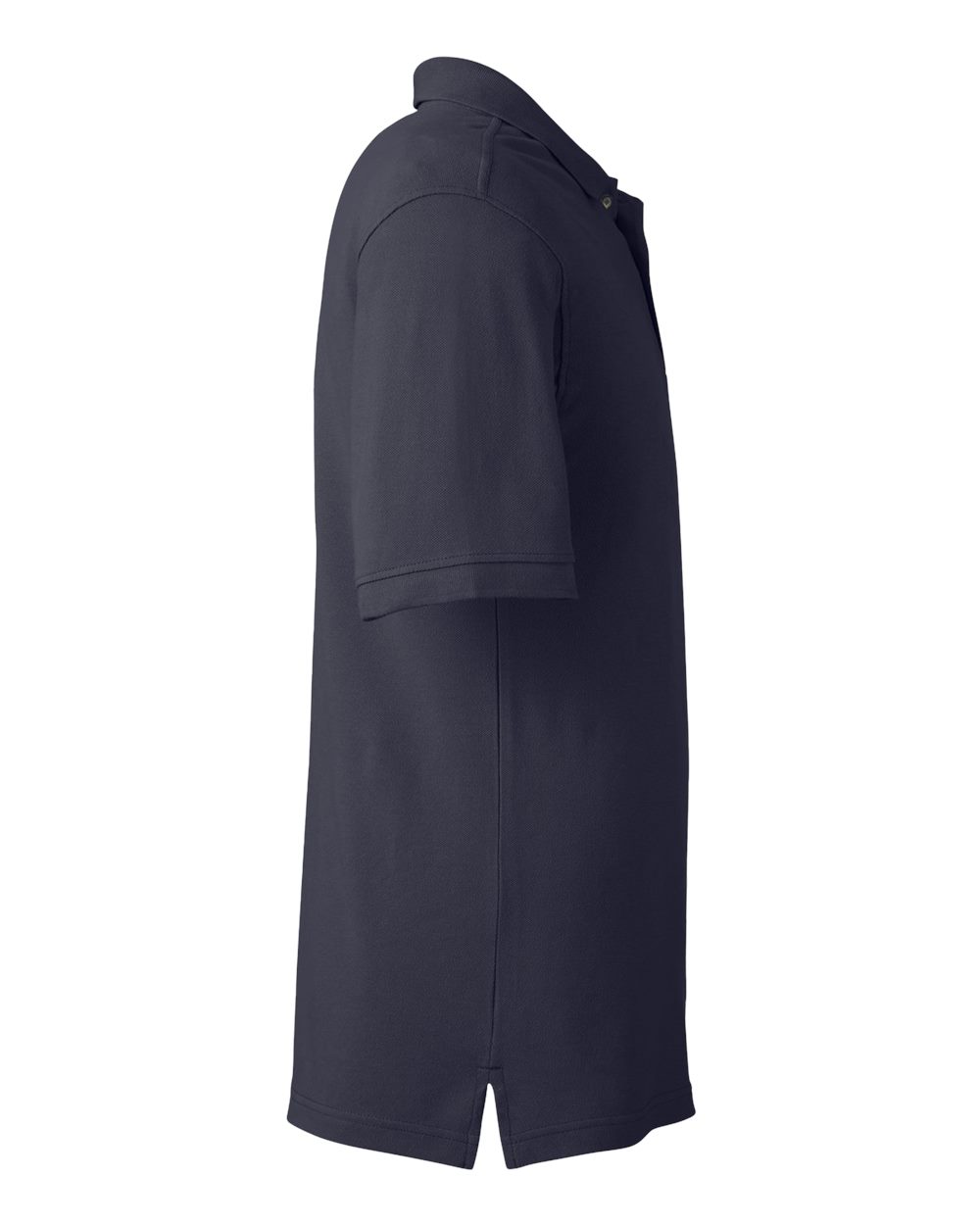 Left View of Navy Men's Pique Polo - M200