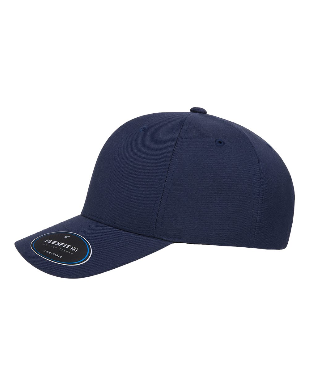 Left View of Navy NU® Adjustable Cap - 6110NU