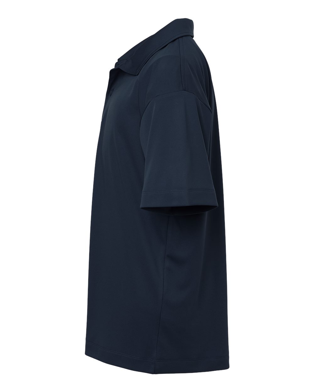 Left View of Navy Pro-Lock Youth Performance Polo - 41800Y