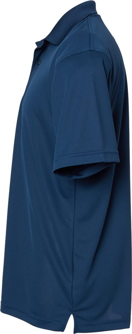 Left View of Navy Saratoga Performance Mini Mesh Polo - 100