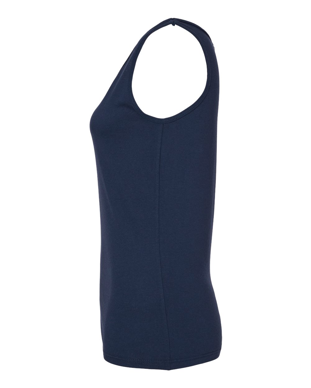 Left View of Navy Softstyle® Women’s Tank Top - 64200L