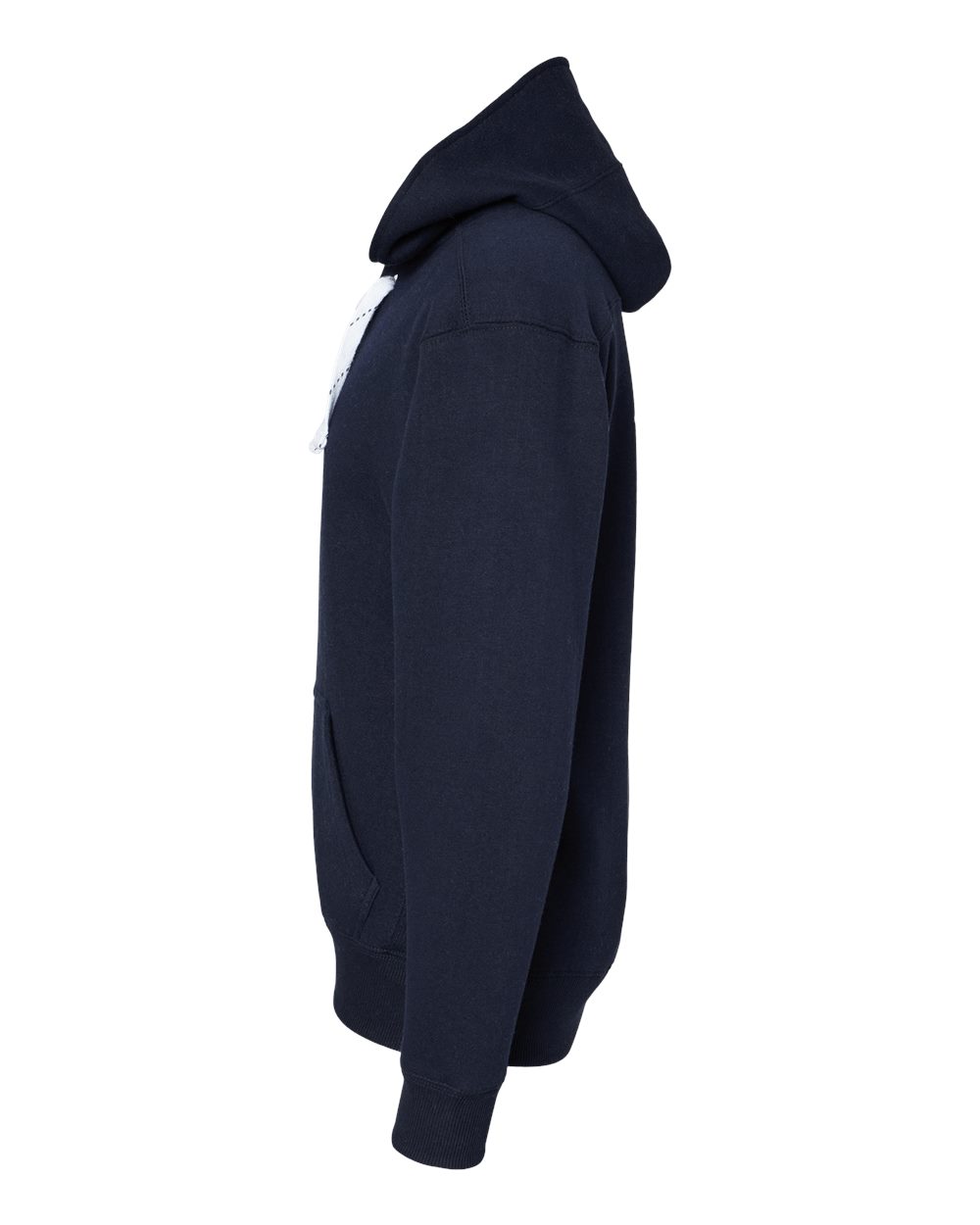 Left View of Navy Sport Lace Hooded Sweatshirt - 8830
