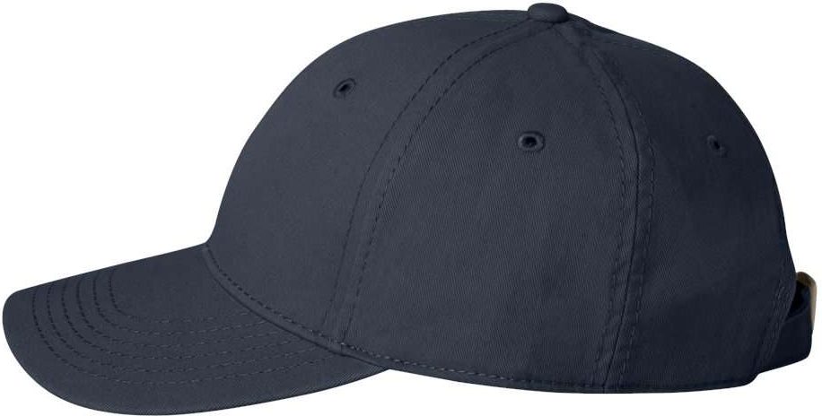 Left View of Navy Structured Cap - AH30