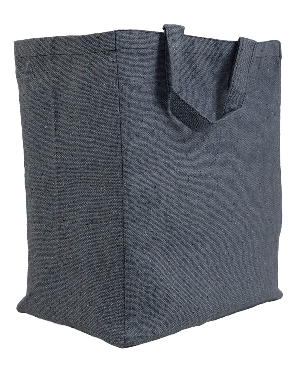 Left View of Navy Sustainable Grocery Bag - S900