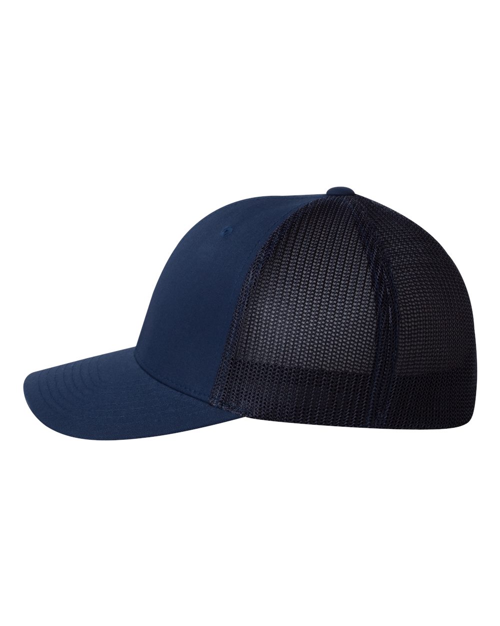 Left View of Navy Trucker Cap - 6511