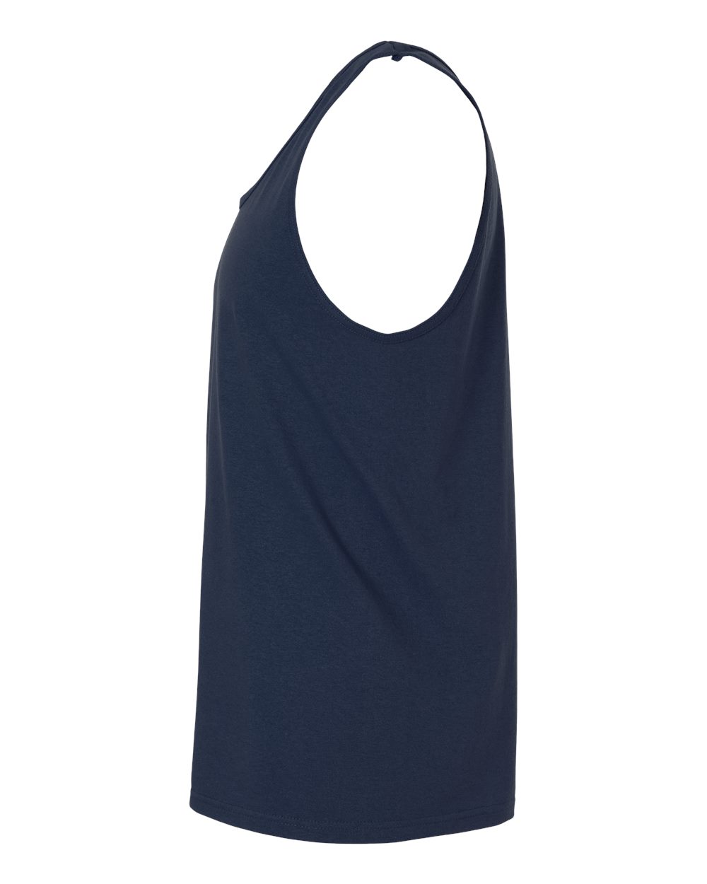 Left View of Navy Ultra Cotton® Tank Top - 2200