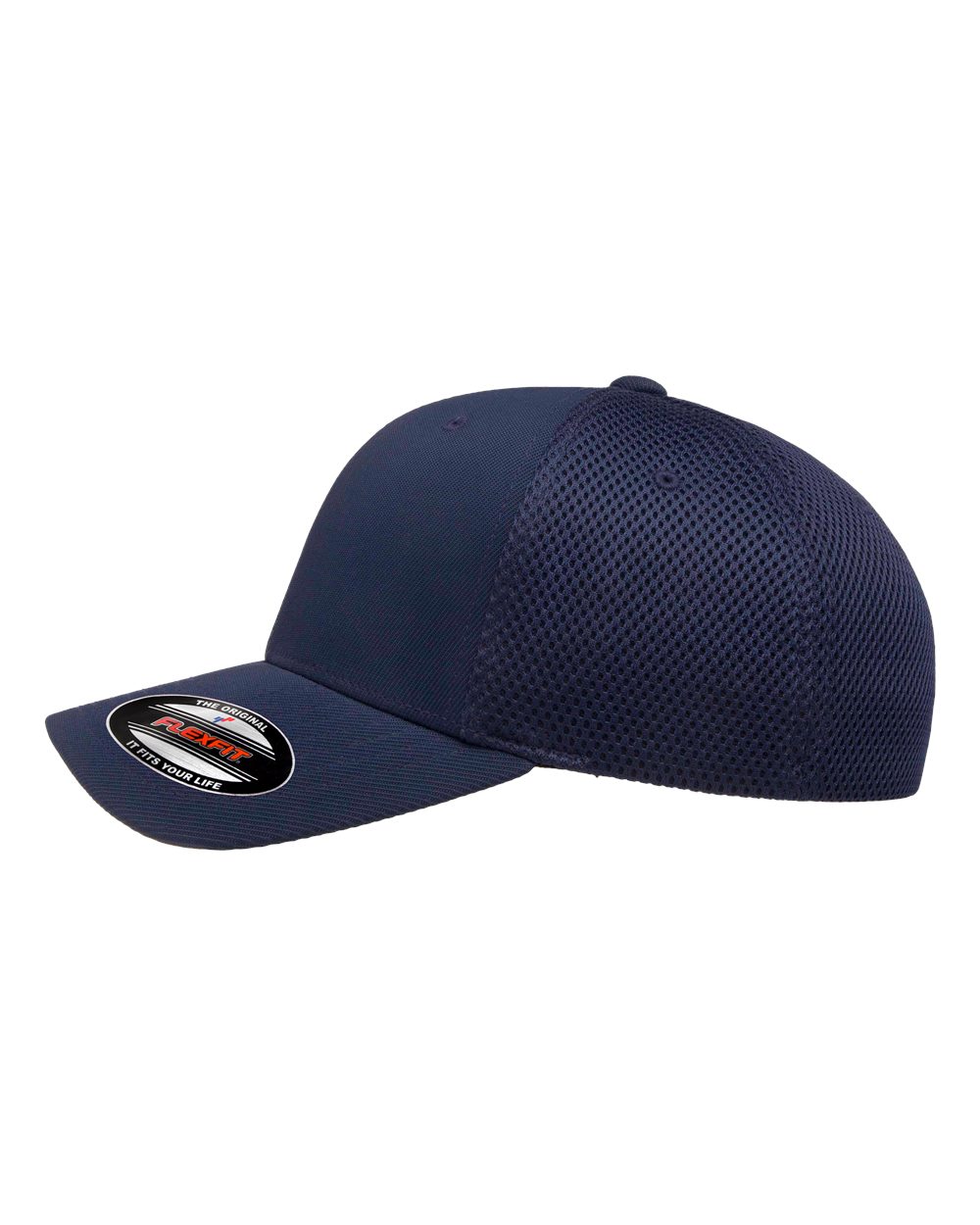 Left View of Navy Ultrafiber Mesh Cap - 6533