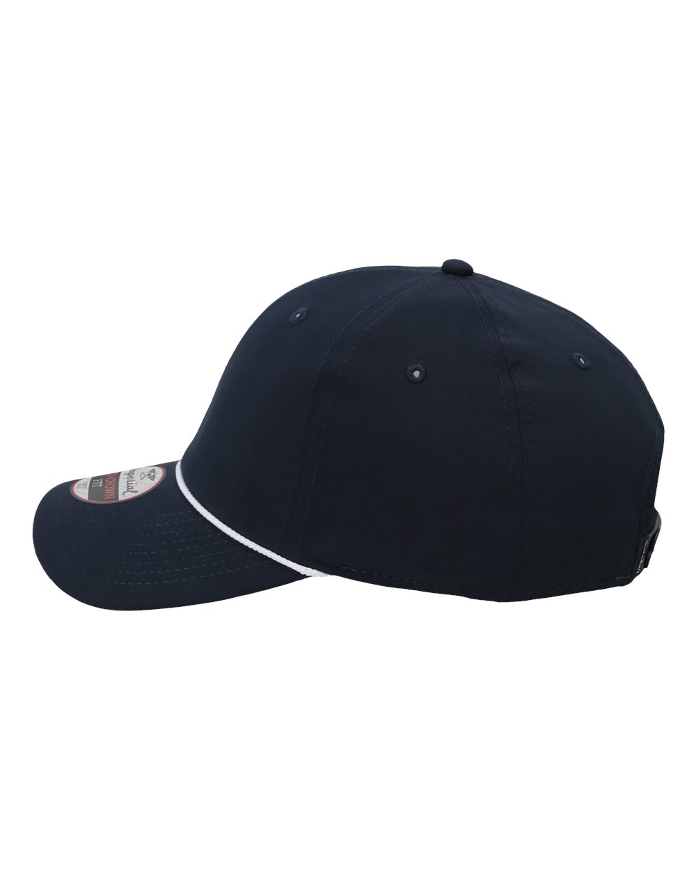 Left View of Navy/ White The Wingman Cap - 7054