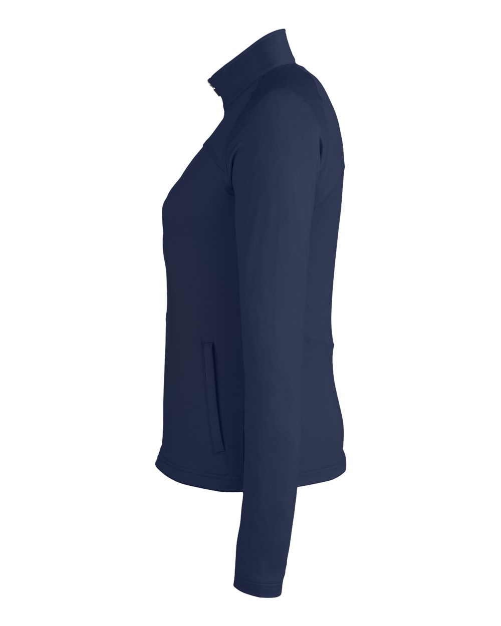 Left View of Navy Women's Cora Full-Zip - SWF400L