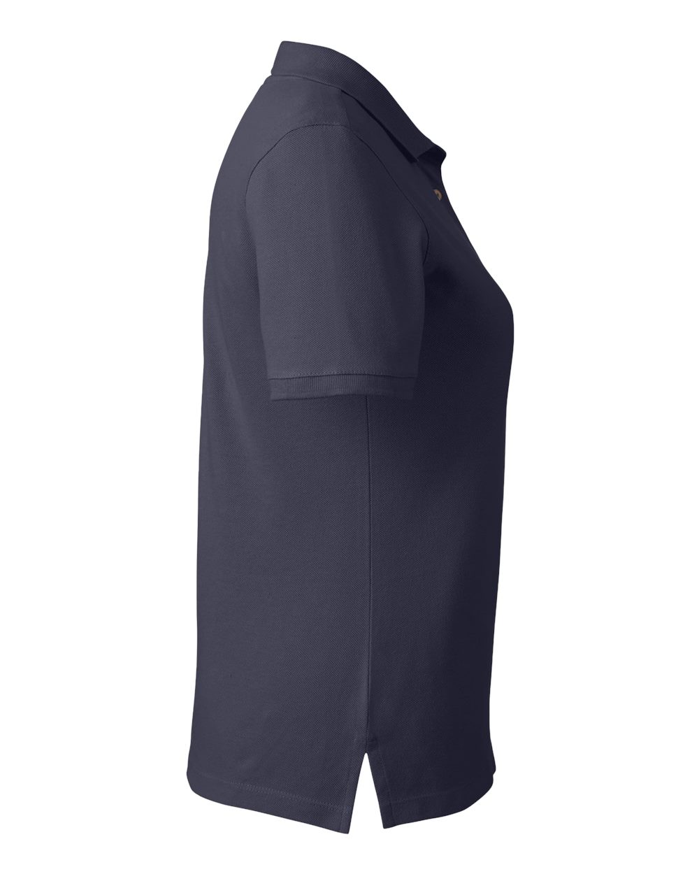 Left View of Navy Women's Cotton Polo - M200W