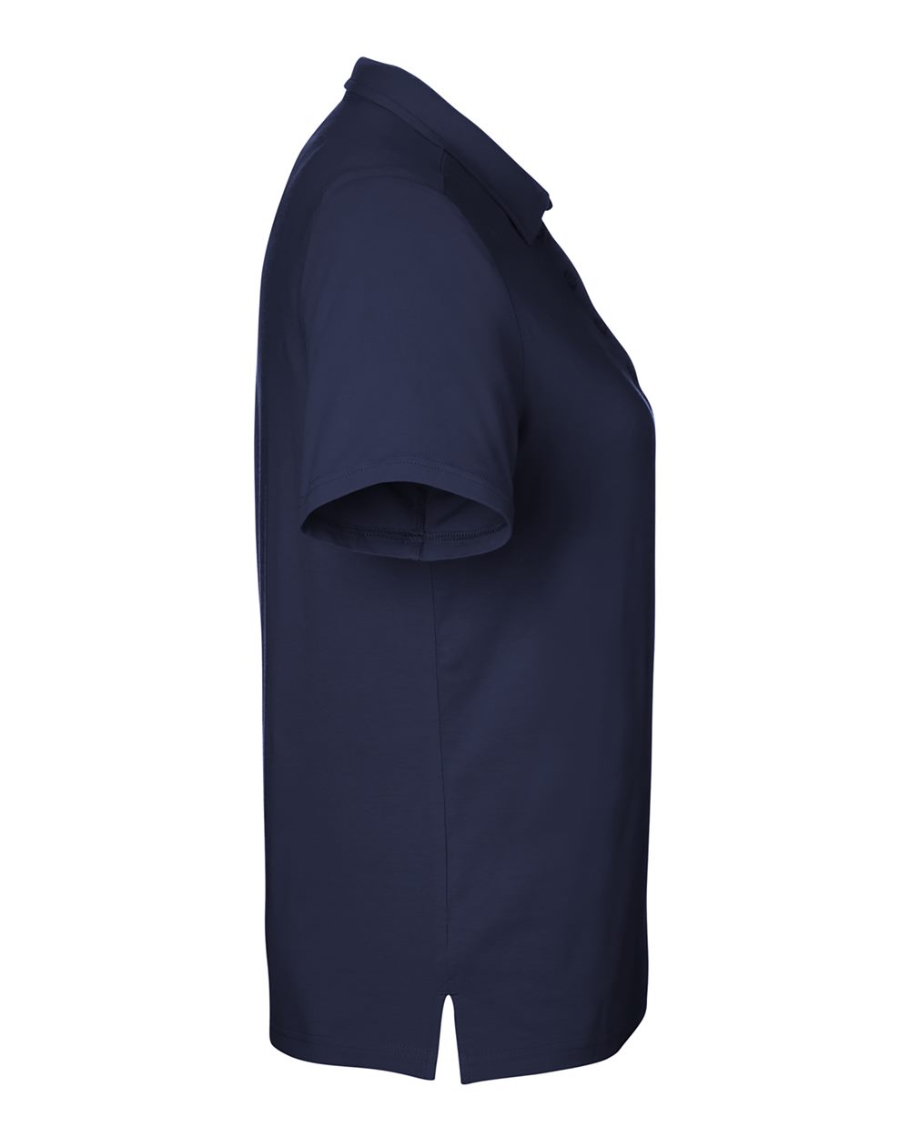 Left View of Navy Women's Raleigh Stretch Polo - DG120W