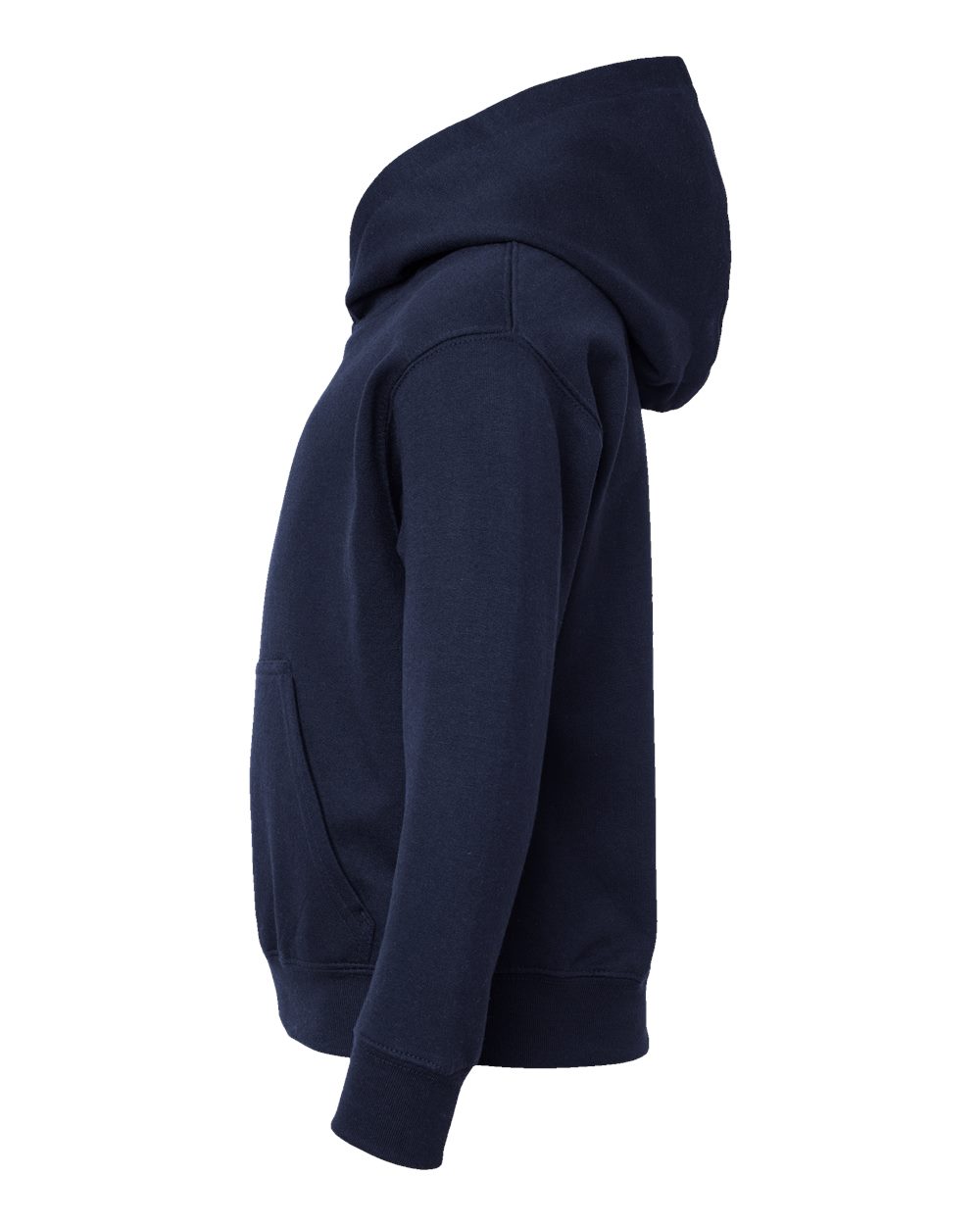 Left View of Navy Youth Fleece Hoodie - 2296