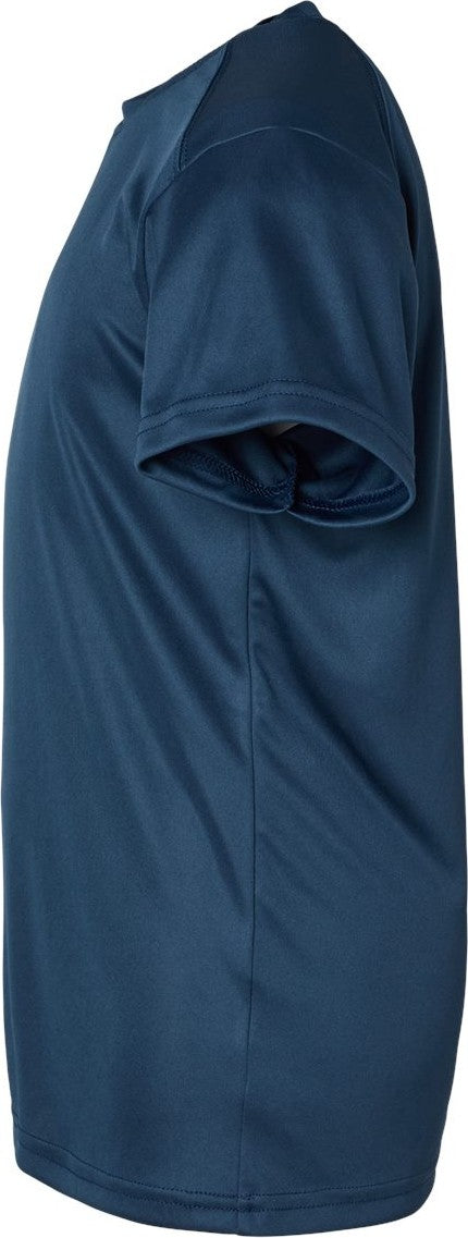 Left View of Navy Youth Islander Performance T-Shirt - 208Y