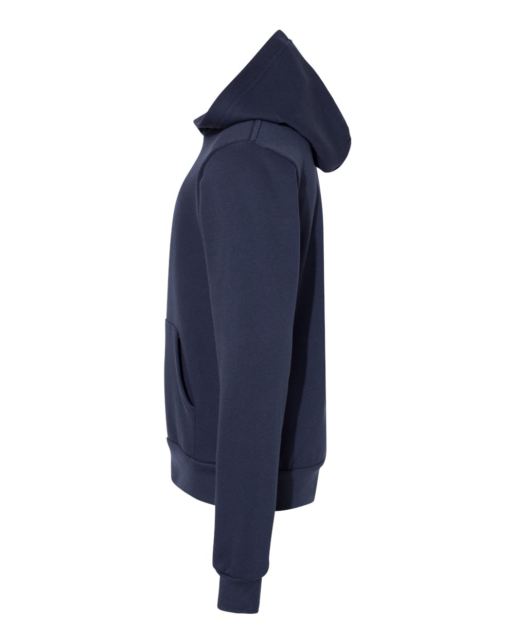 Left View of Navy Youth Sponge Fleece Hoodie - 3719Y