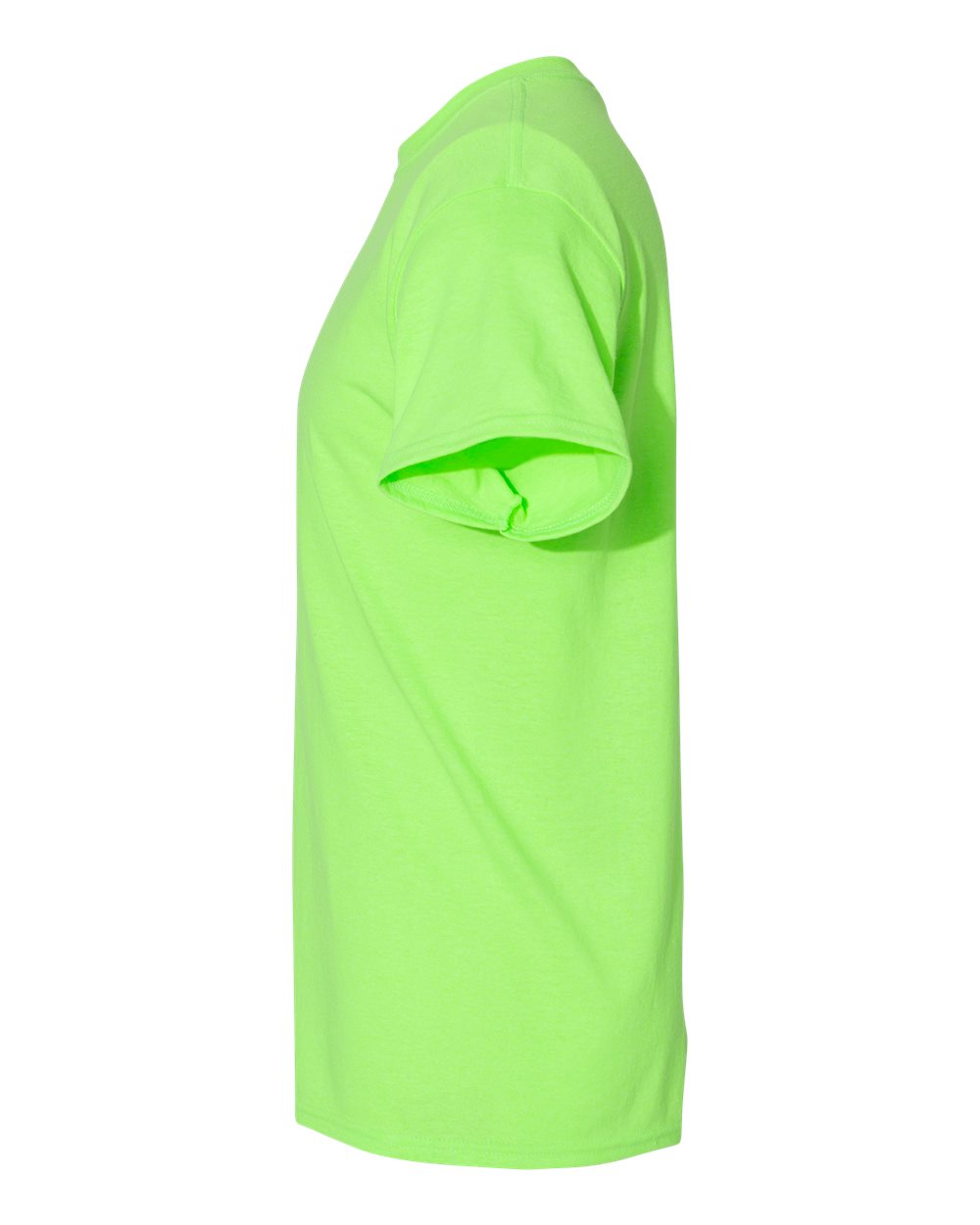 Left View of Neon Green Heavy Cotton™ T-Shirt - 5000