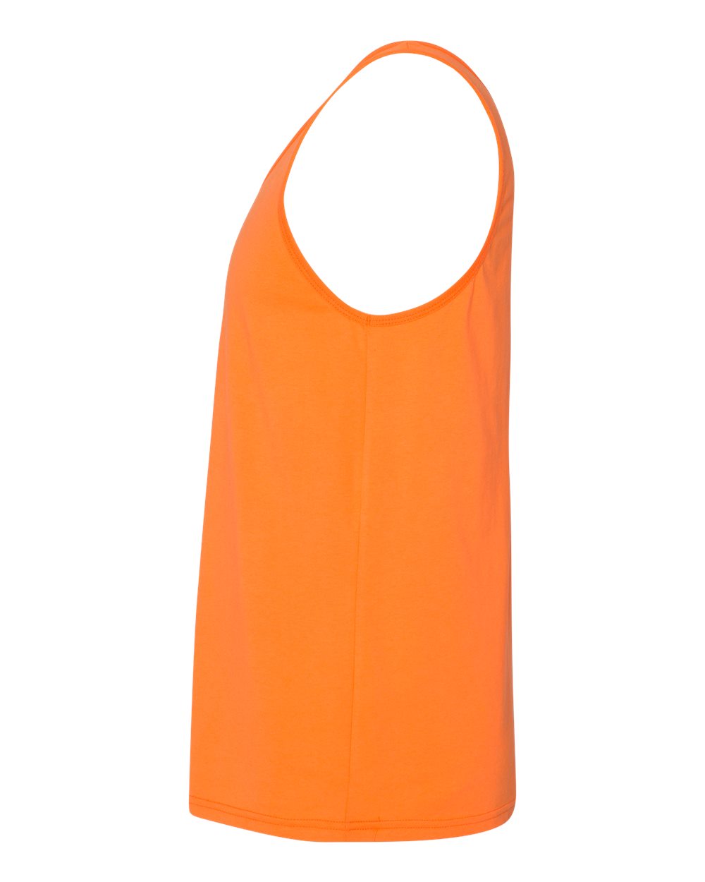Left View of Neon Orange Jersey Tank - 3480