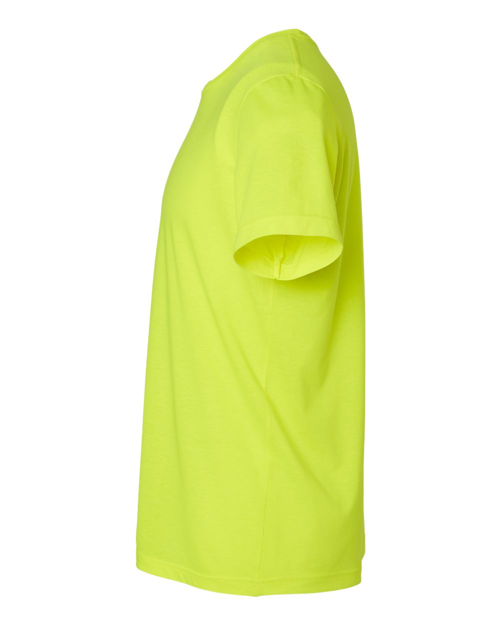 Left View of Neon Yellow CVC Jersey Tee - 3001CVC
