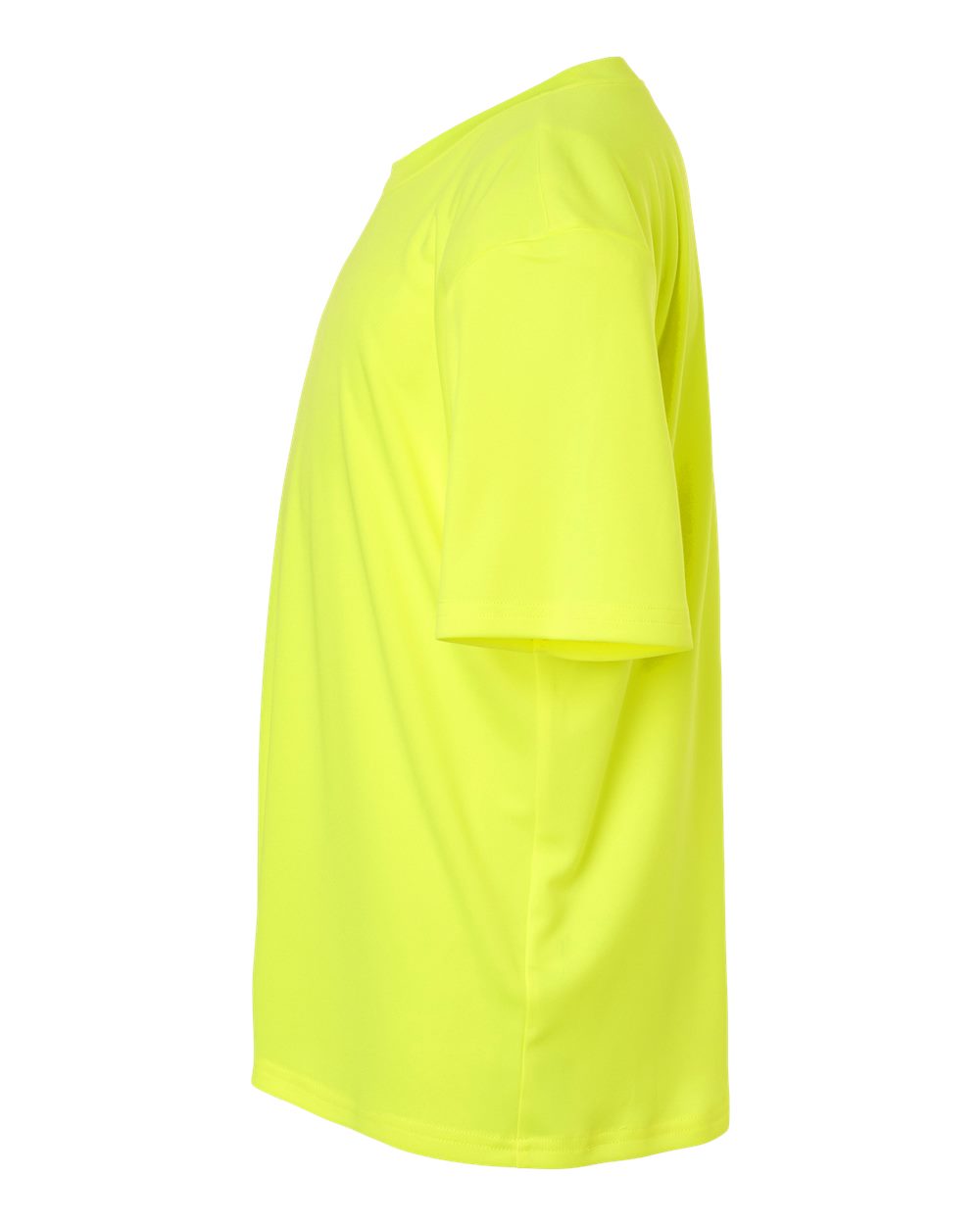 Left View of Neon Yellow Pro-Lock Youth Performance T-Shirt - 48000Y