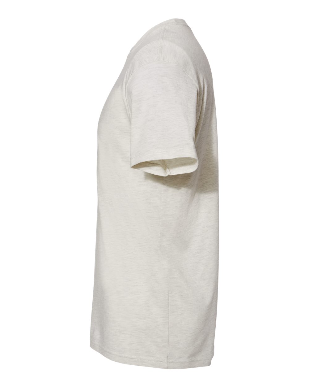 Left View of Oatmeal Cotton T-Shirt - 3600