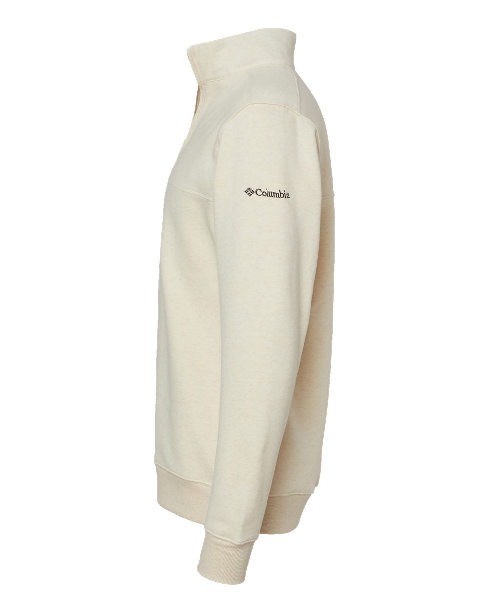 Left View of Oatmeal Heather Hart Mountain™ II Half-Zip Pullover - 212475