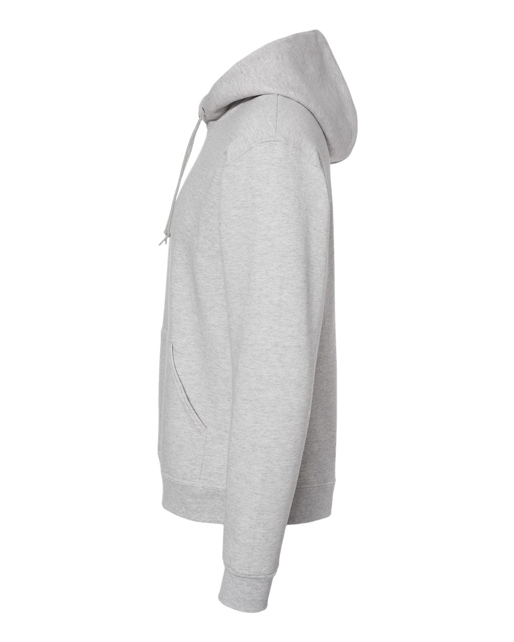 Left View of Oatmeal Heather NuBlend® Hooded Sweatshirt - 996MR