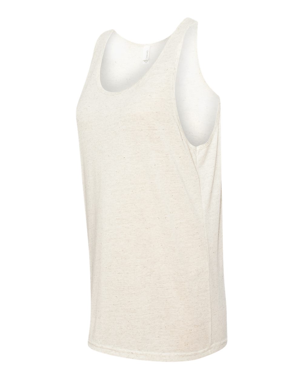 Left View of Oatmeal Triblend Triblend Tank - 3484
