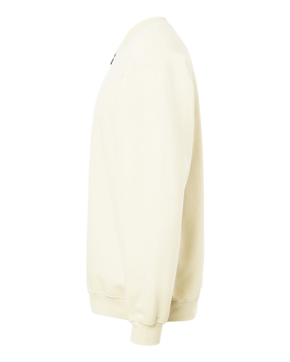 Left View of Off White Softstyle® Midweight 1/4 Zip Sweatshirt - SF008