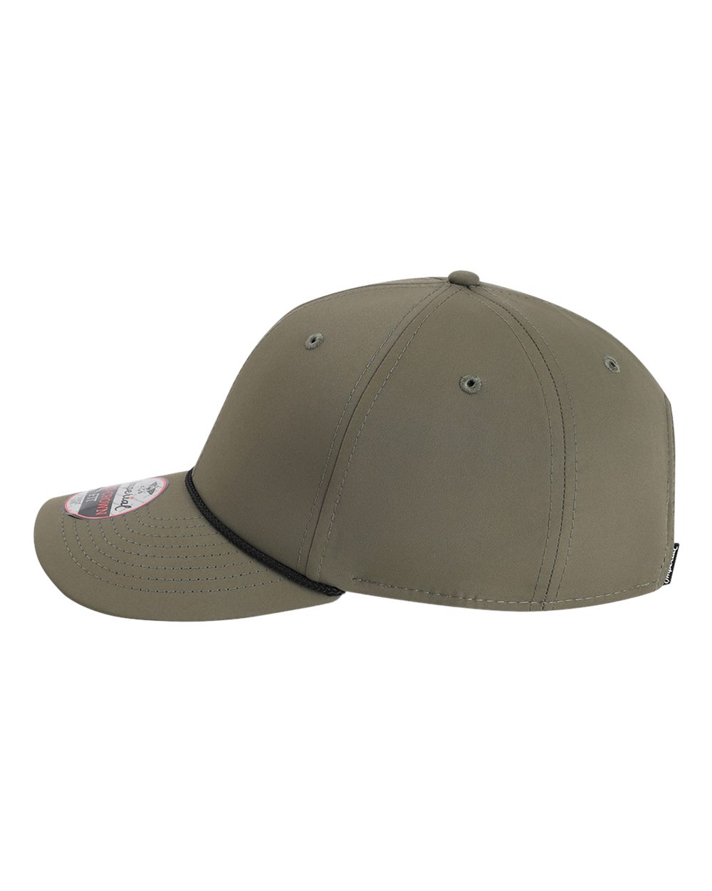 Left View of Olive Green/ Black The Wingman Cap - 7054