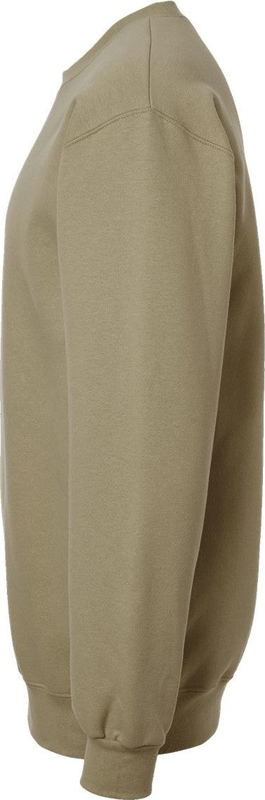Left View of Olive Hammer™ Maxweight Crewneck Sweatshirt - 19000