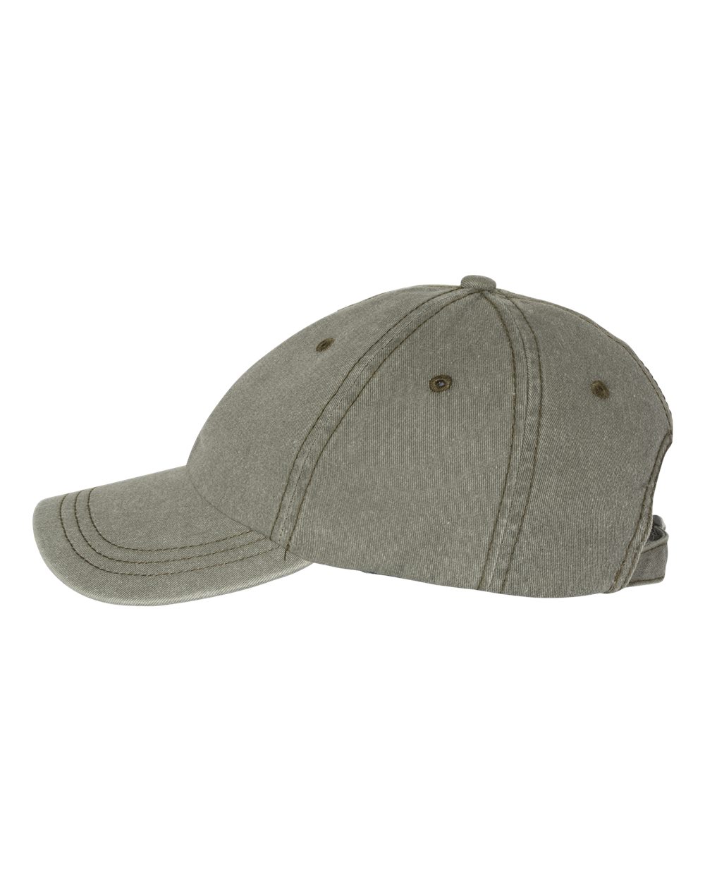 Left View of Olive Pigment-Dyed Cap - SP500